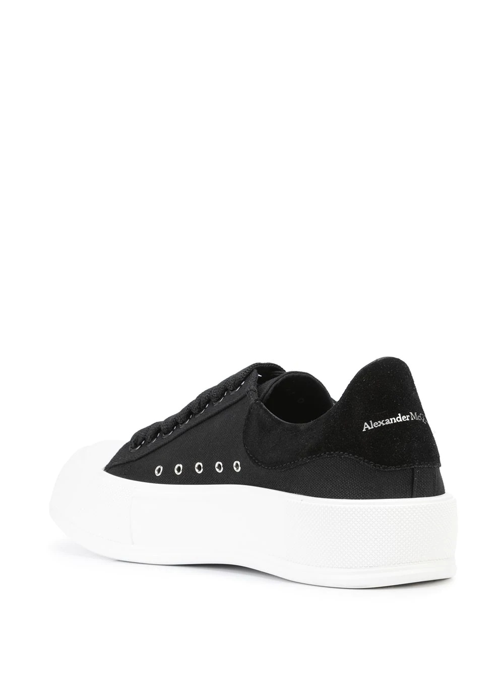 Deck lace-up plimsoll sneakers - 3