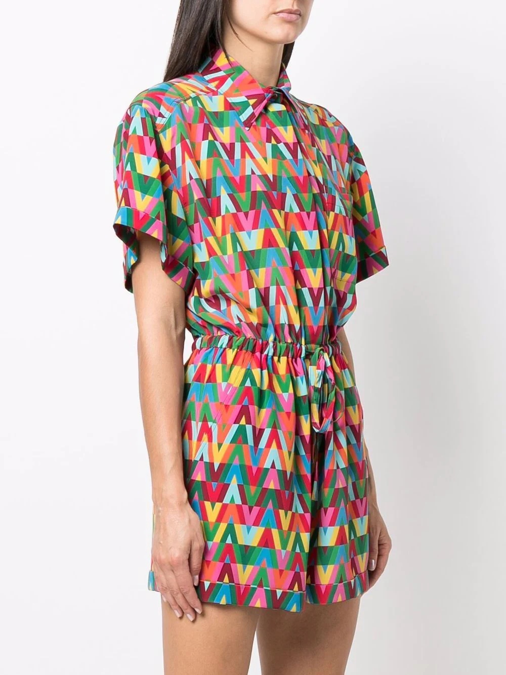 Optical Valentino print playsuit - 3