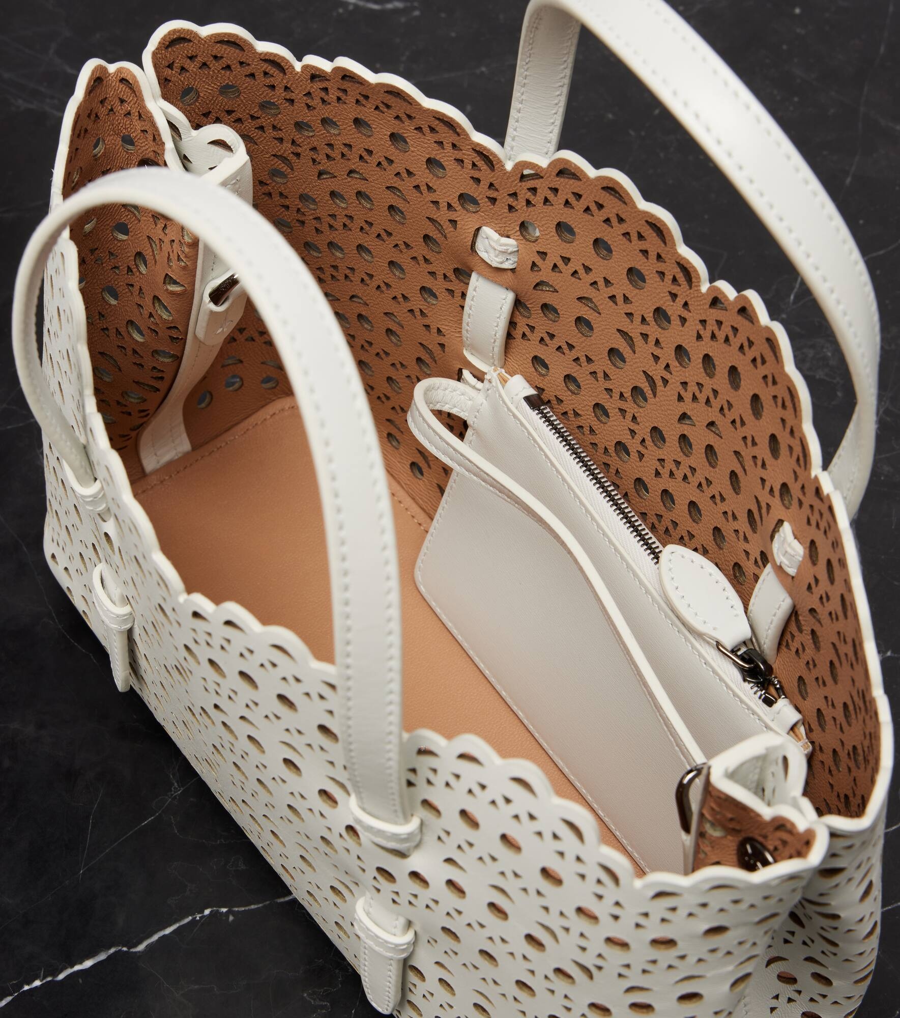 Mina 25 Vienne Wave Small leather tote bag - 3