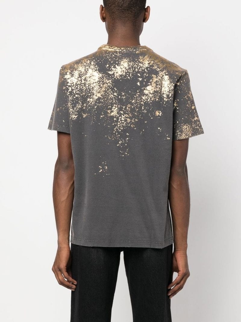 foil-print cotton T-shirt - 4
