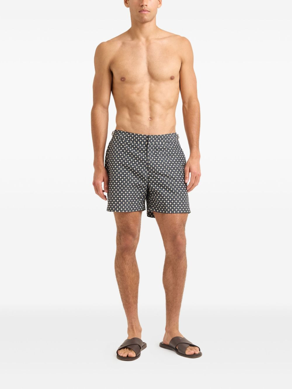 Bulldog geometric-pattern swim shorts - 2