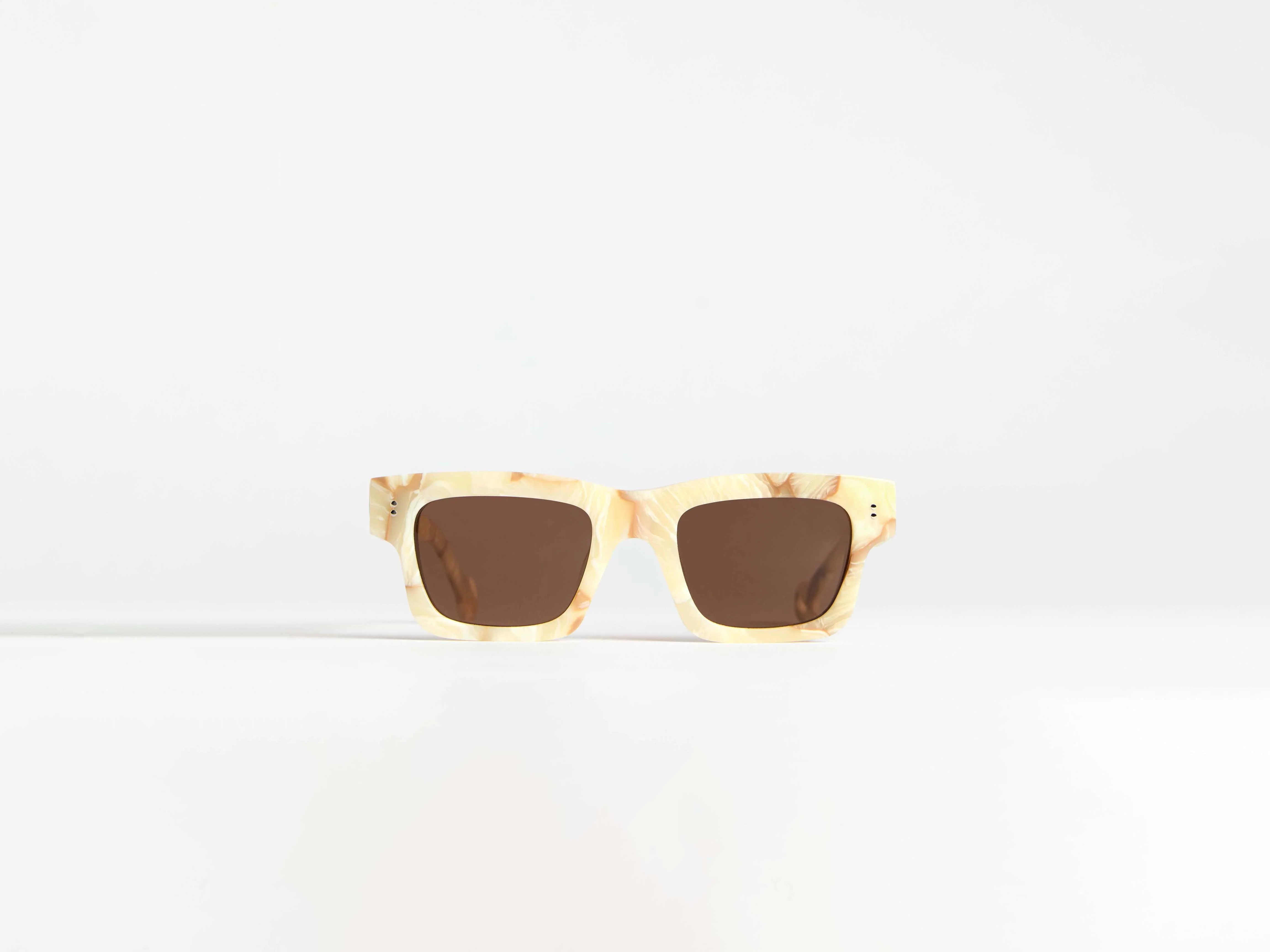 JWA02 RECTANGULAR SUNGLASSES IN MARBLE - 1