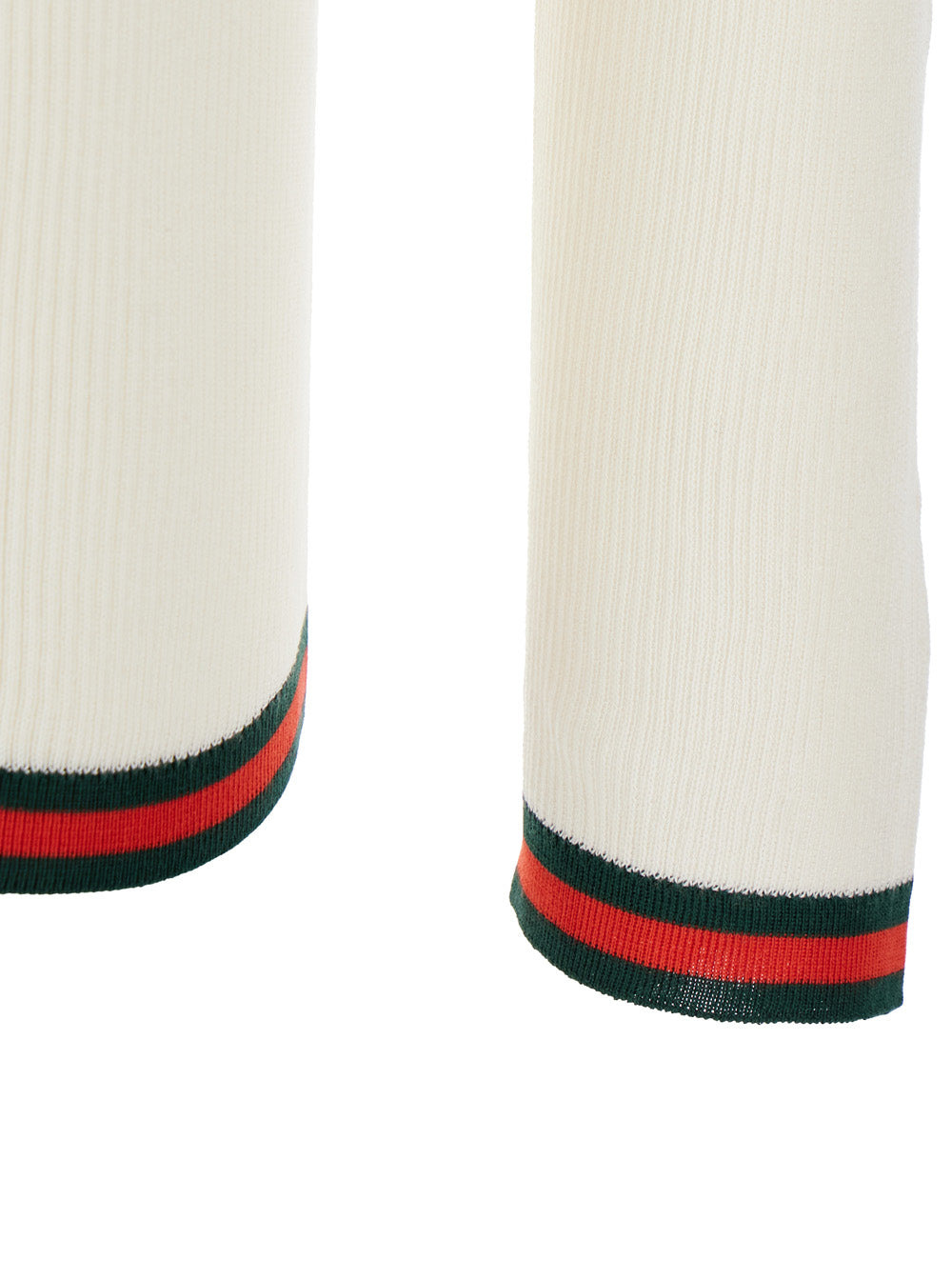 Gucci Men White Long Sleeved Top In Rib Silk Man - 3