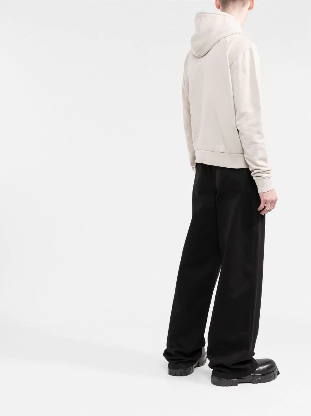 panelled organic cotton hoodie - 4
