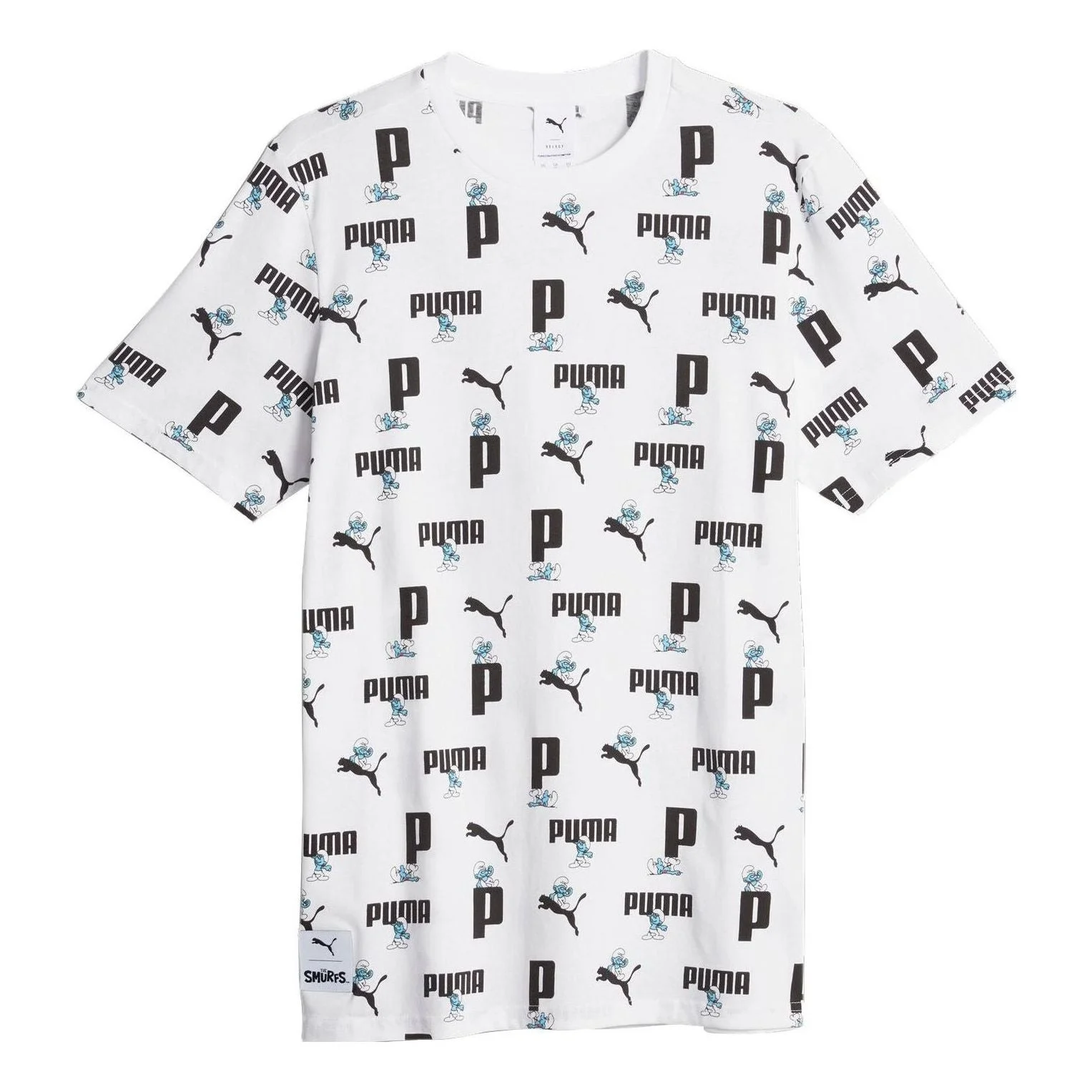 PUMA Smurfs All Out Print T-Shirt 'White' 622190-02 - 1