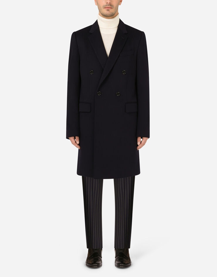 Double-breasted cashmere and wool coat - 1