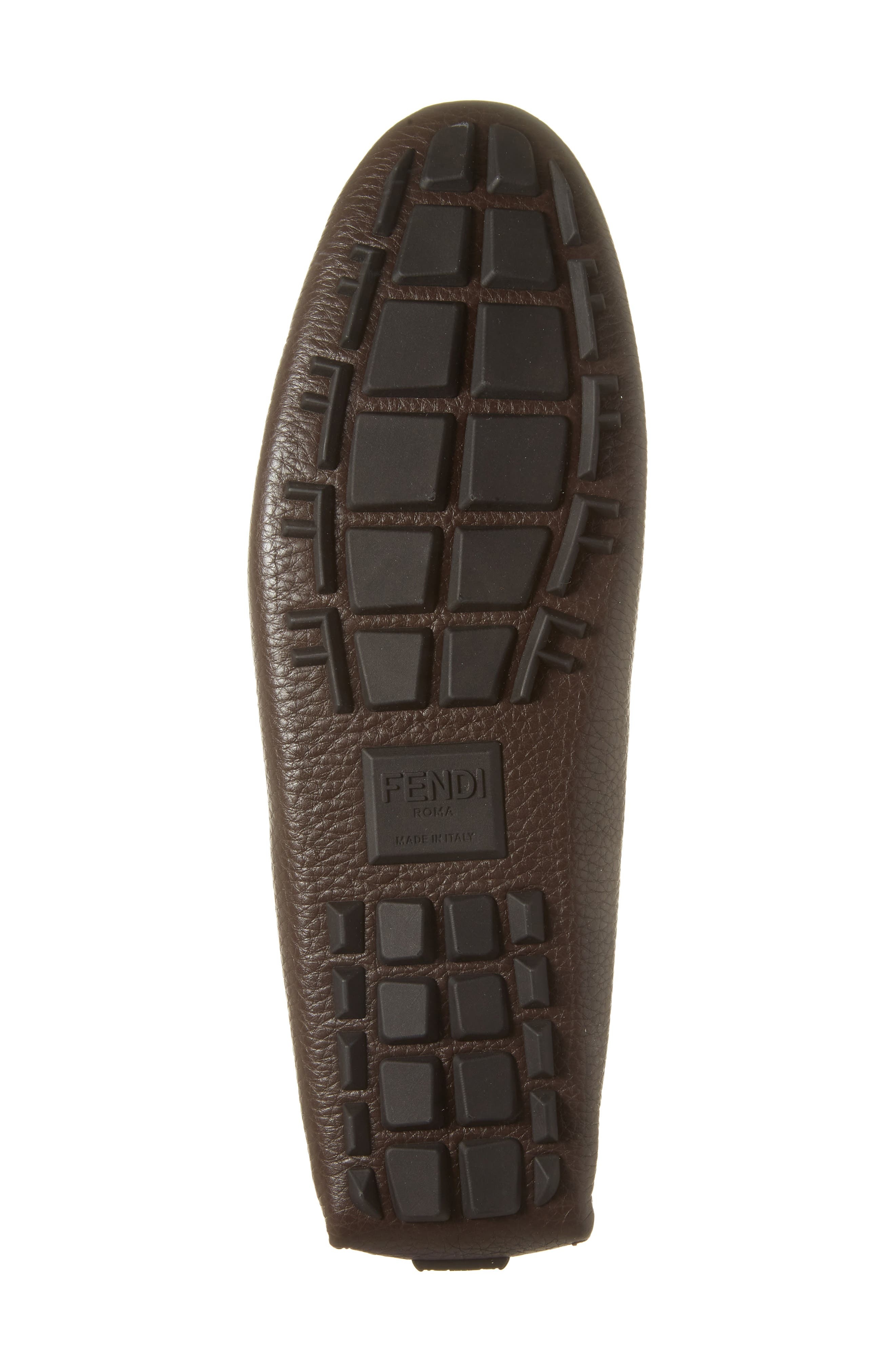 Fendi O'Lock Mixed Media Driving Loafer in Tabacco Nero/dark Brown at Nordstrom - 6