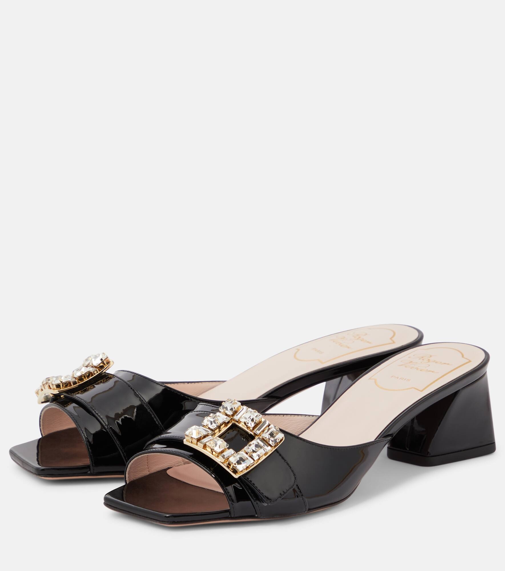 Bikiviv embellished patent leather mules - 5