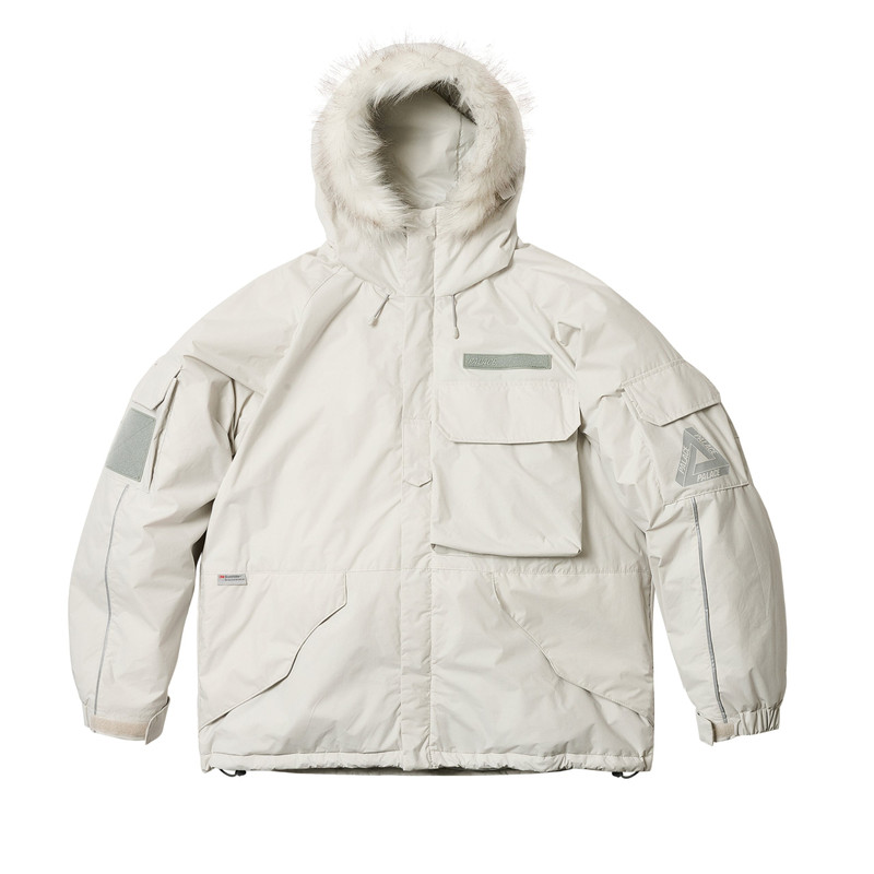 PALACE PCWCS HOODED JACKET ICE GREY - x8ttzf1lny04 | REVERSIBLE