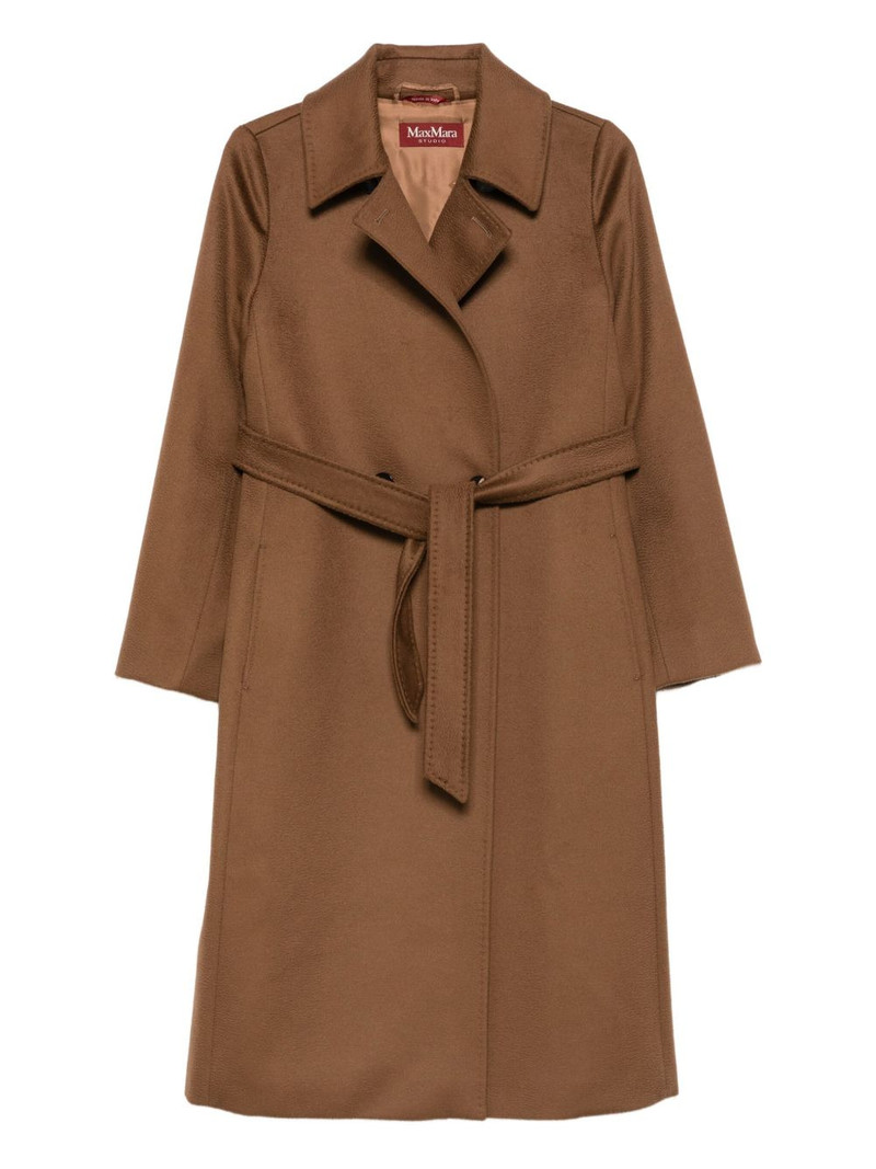 belted notched-collar coat 1