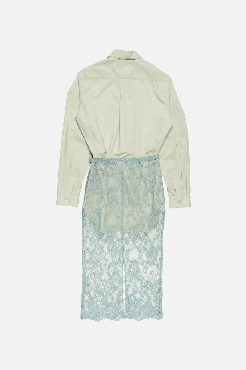 Layered shirt dress - Eucalyptus green 7
