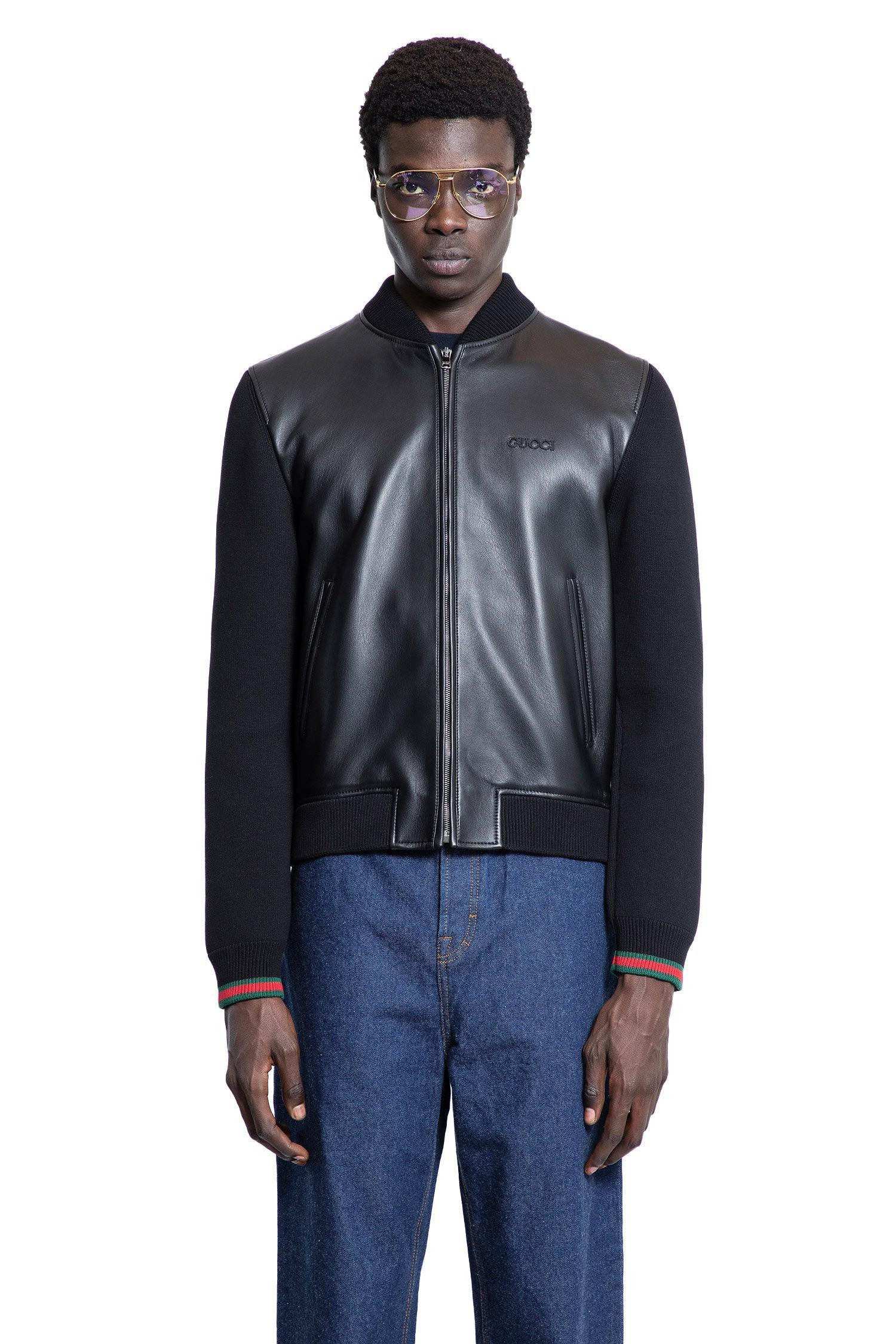 Soft-Nappa-Leather-And-Knit-Bomber - 1