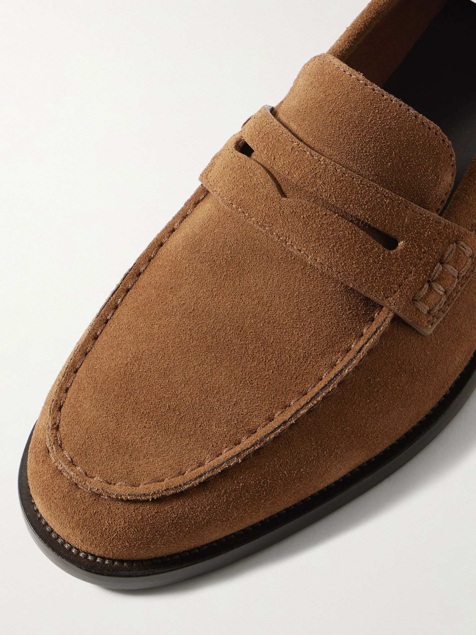Perry Suede Penny Loafers Brown - 5