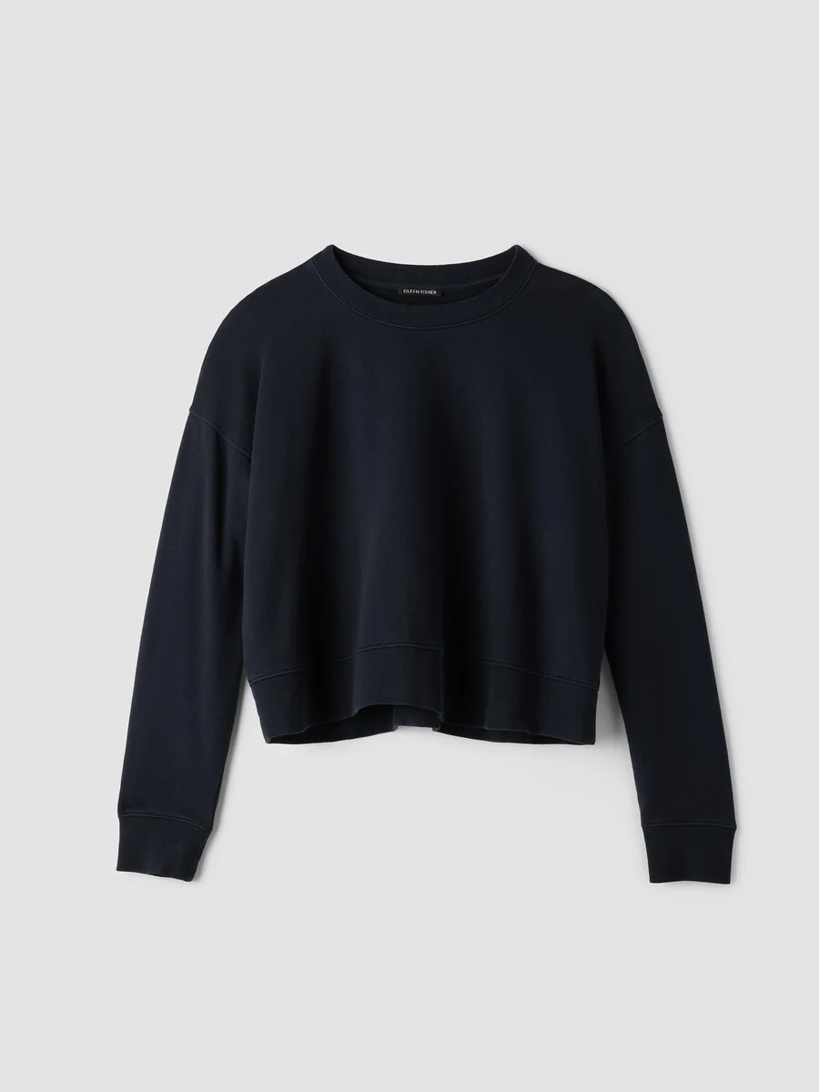 Garment-Dyed Organic Cotton Terry Cropped Box-Top - 1