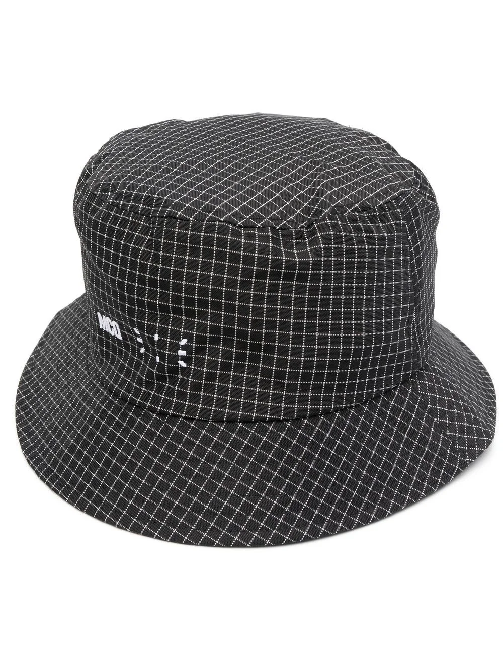 check-print bucket hat - 1