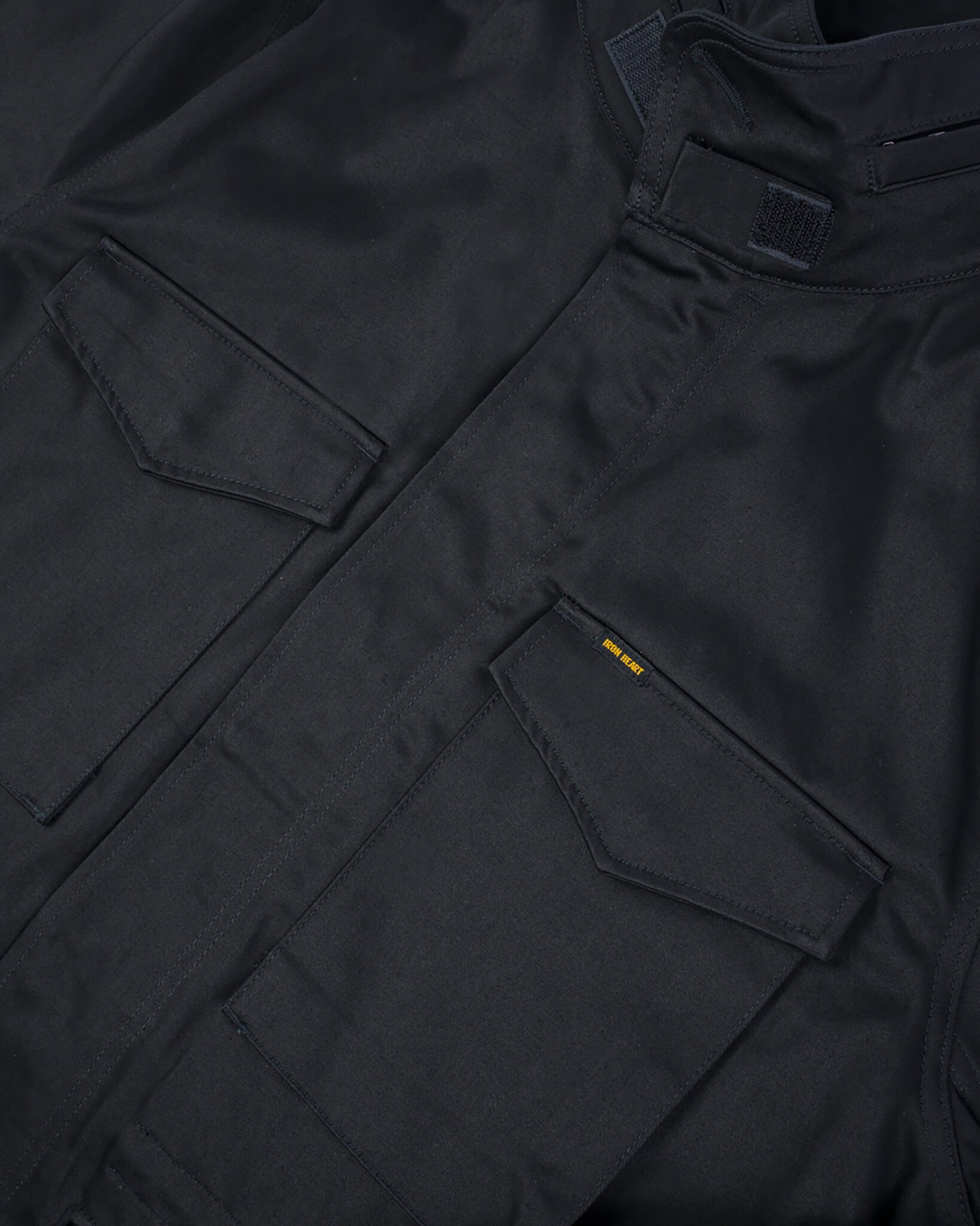 IHM-27-BLK Sateen M65 Field Jacket - Black - 11