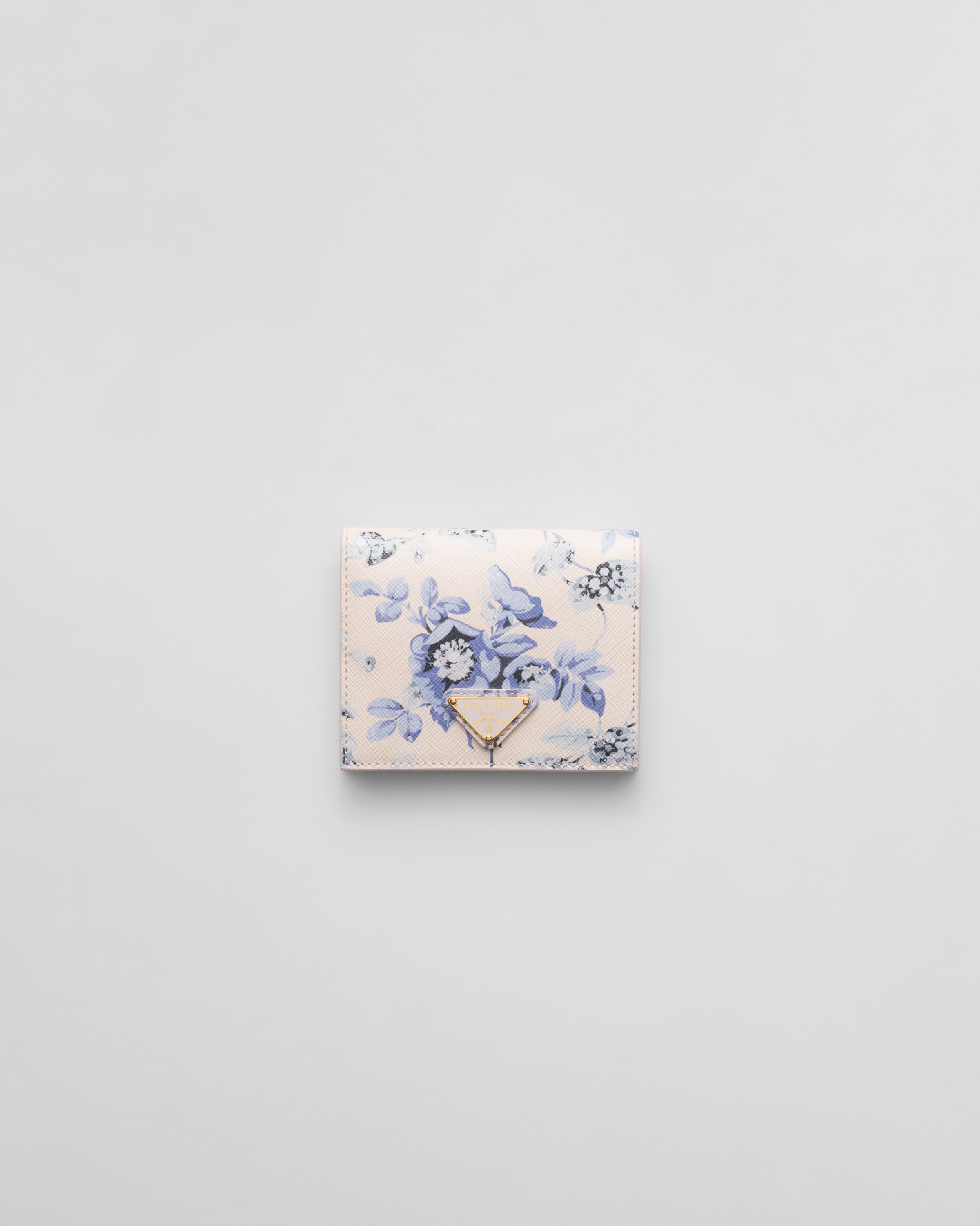 Small printed Saffiano leather wallet - 1