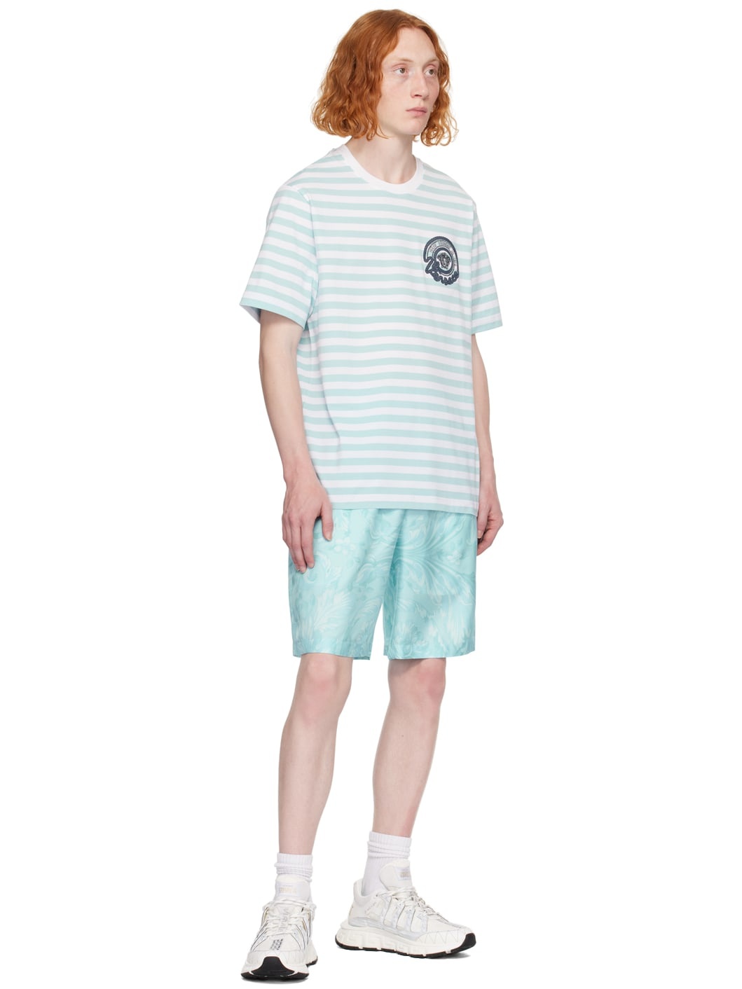 White & Blue Nautical Stripe T-Shirt - 4
