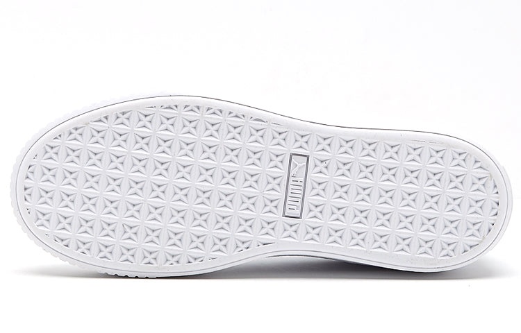 (WMNS) PUMA Basket Platform Ocean Leisure Board Shoes White 366442-02 - 6