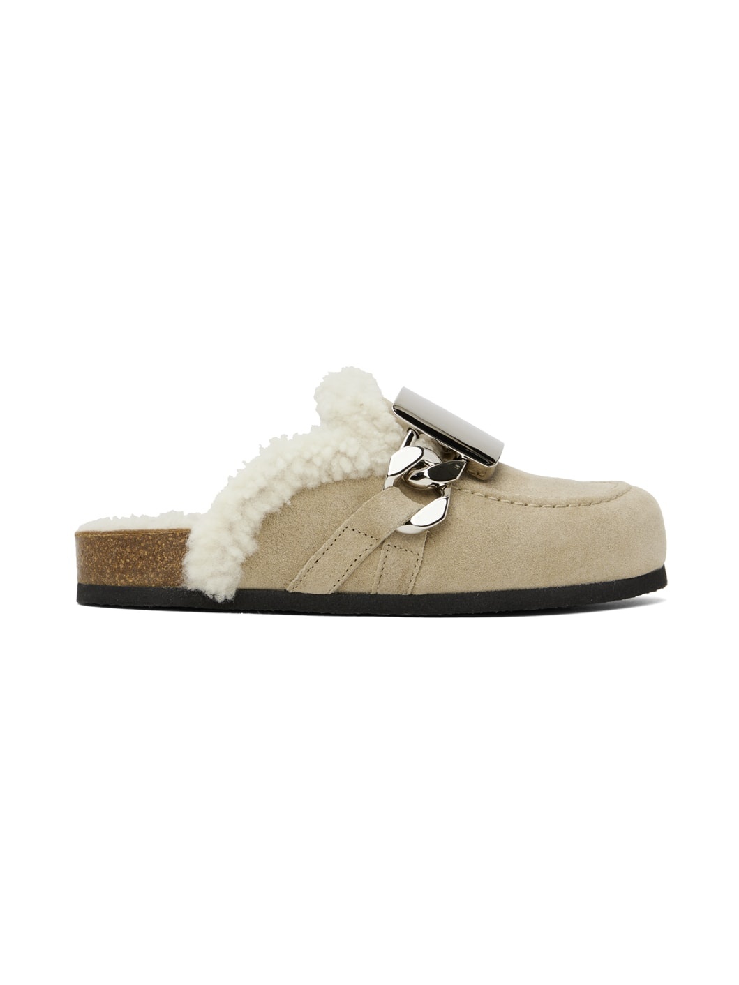 Beige Buckle Loafers - 1