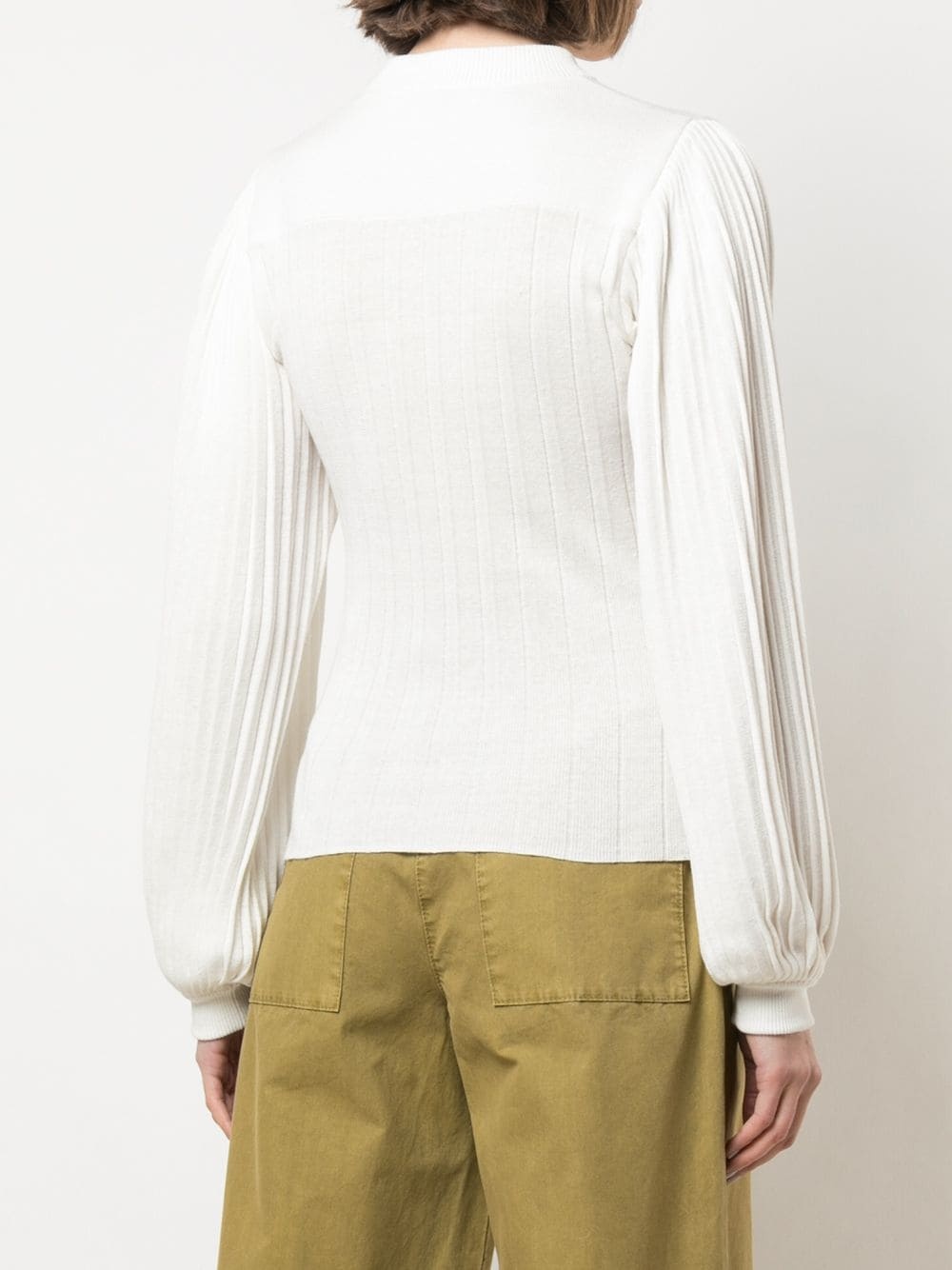 knife pleated knit top - 4