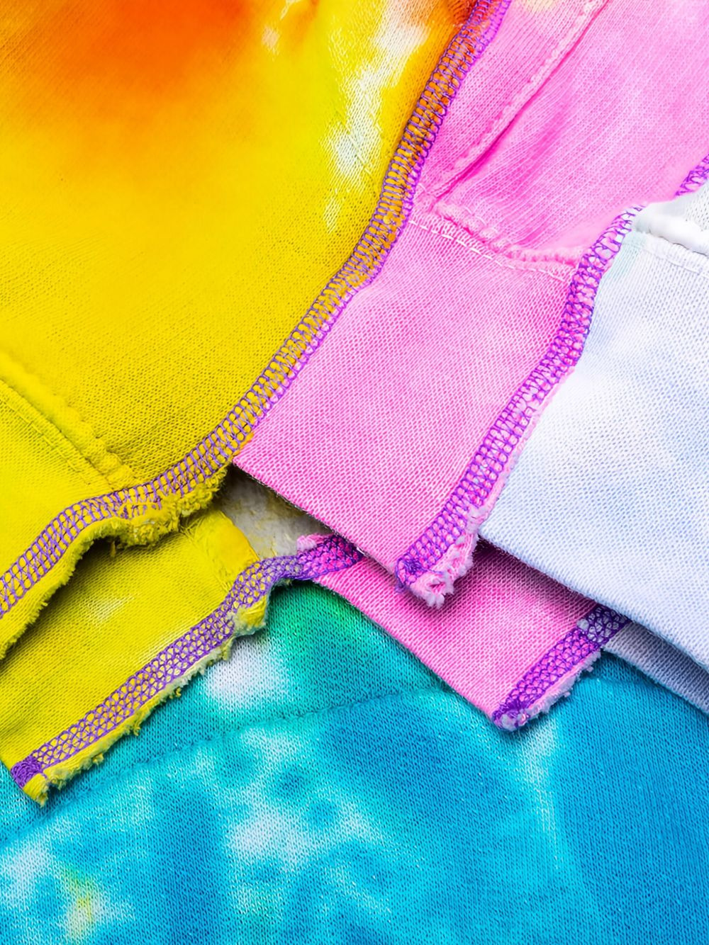 tie-dye panelled hoodie - 3