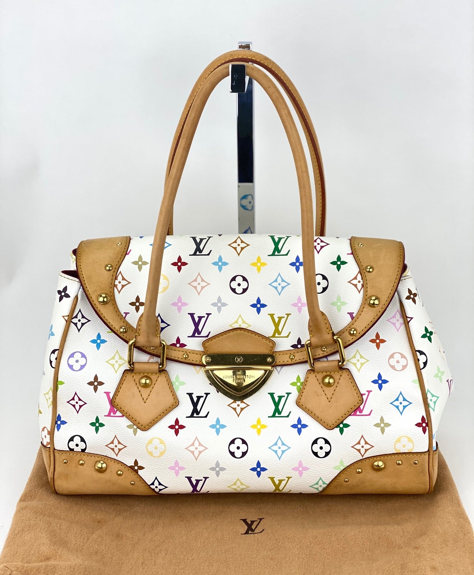 LOUIS VUITTON Beverly GM Shoulder White Monogram Multicolor Shoulder Bag preowned - 1