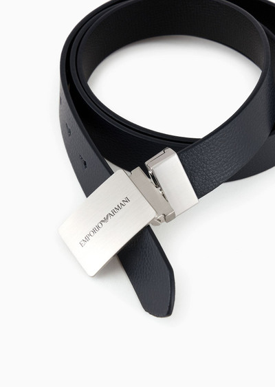 EMPORIO ARMANI Reversible leather belt with logo buckle outlook