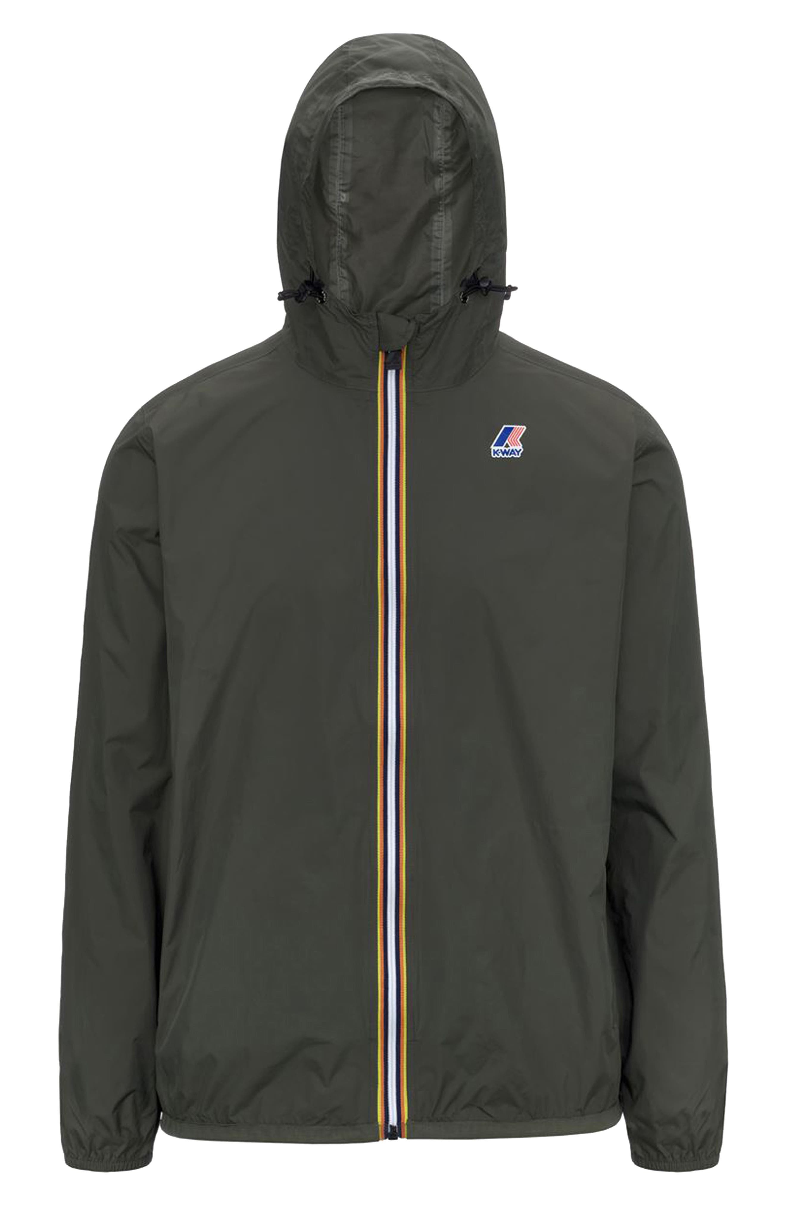 K-Way Le Vrai 4.0 Claude Water Repellent Jacket in Green Blackish at Nordstrom - 4