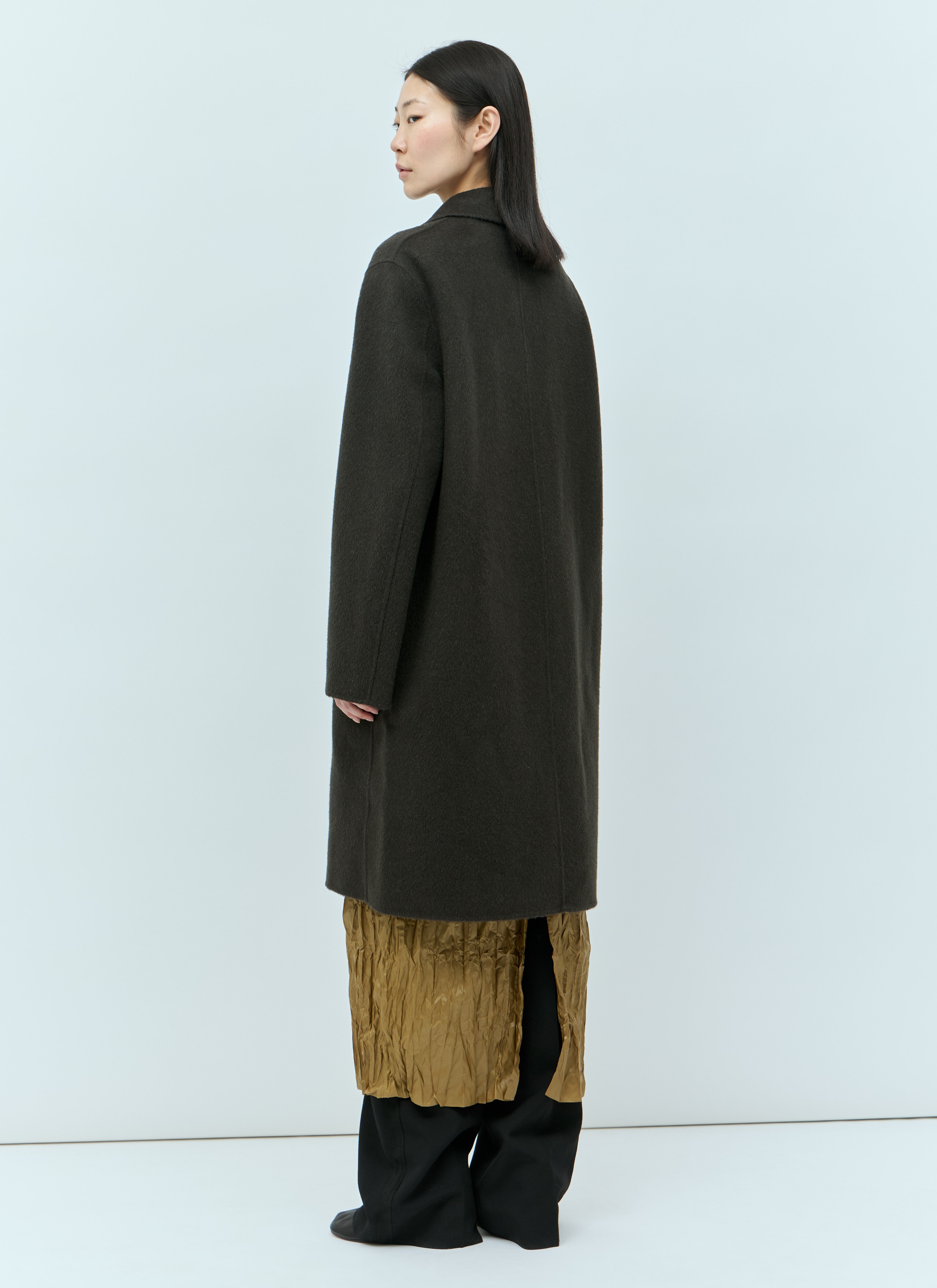 Single-Breasted Wool Coat - 5