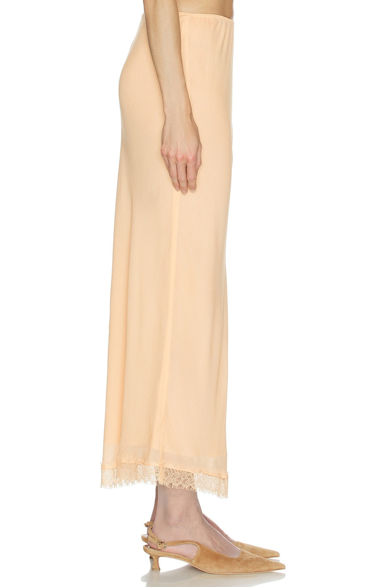HELSA Viscose Satin Slip Skirt With Lace outlook