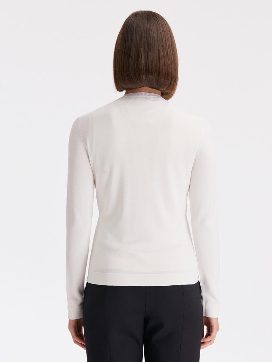 CHANTILLY LACE GUIPURE INSET CARDIGAN - 3