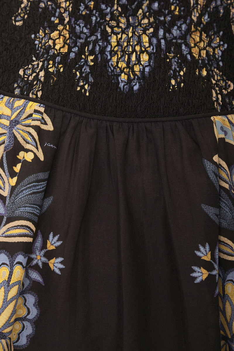 Black Stitched Garden Blouse 6