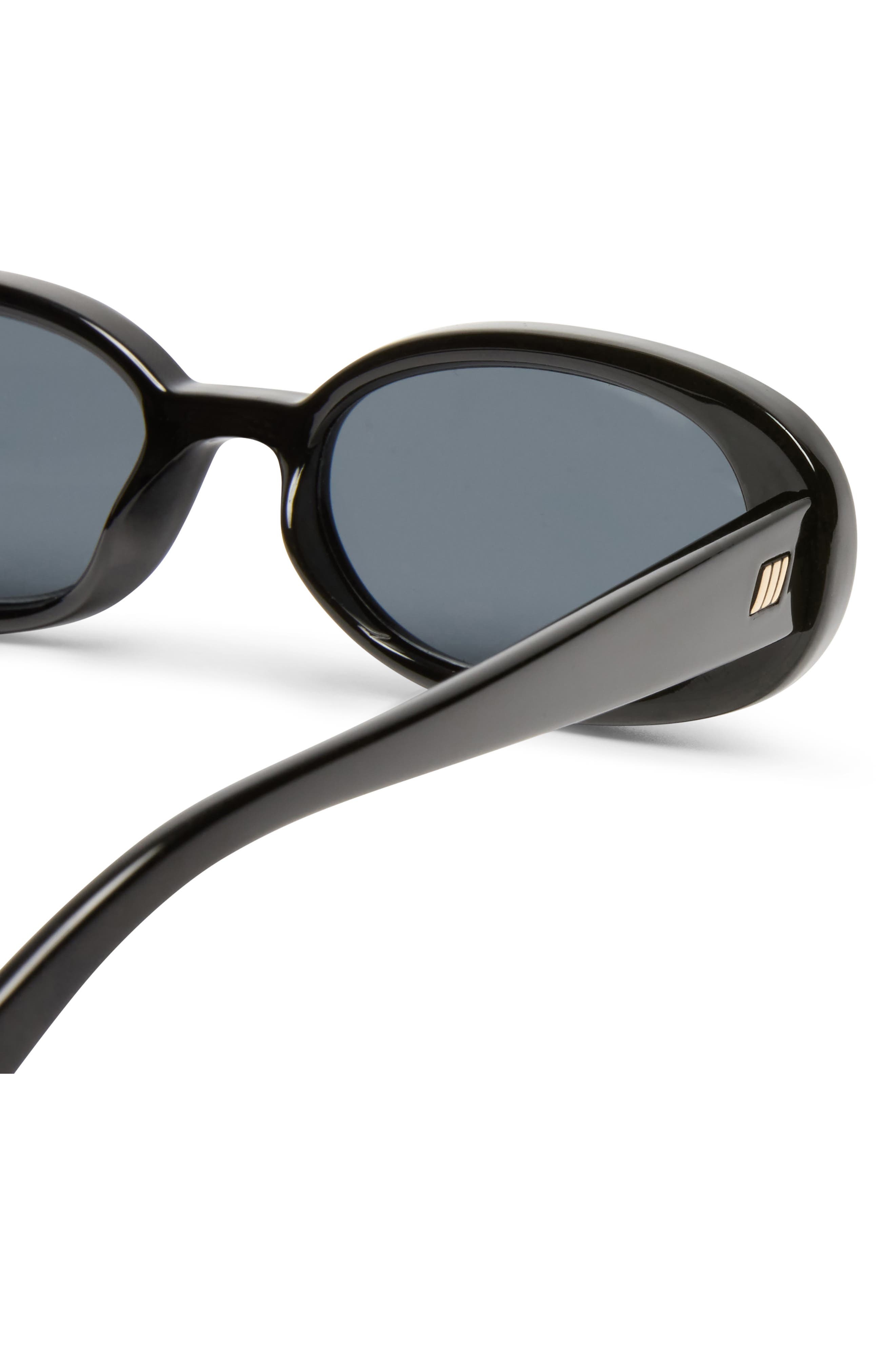 Le Specs Outta Love 51mm Oval Sunglasses in Black /Smoke Mono at Nordstrom - 5