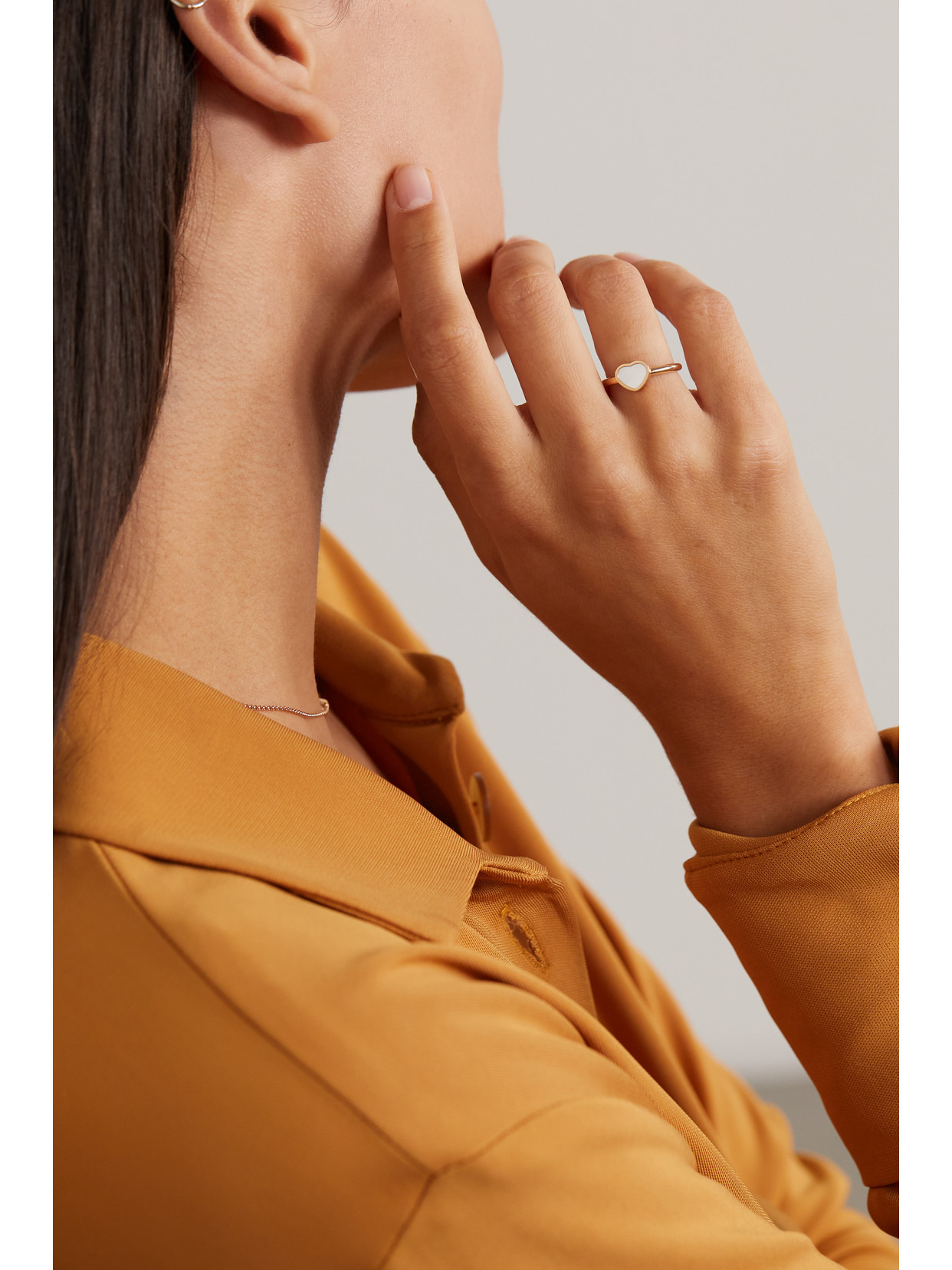My Happy Hearts 18-karat Rose Gold Mother-of-pearl Ring - 2