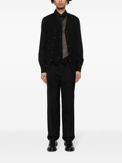 Yohji Yamamoto layered cotton waistcoat outlook