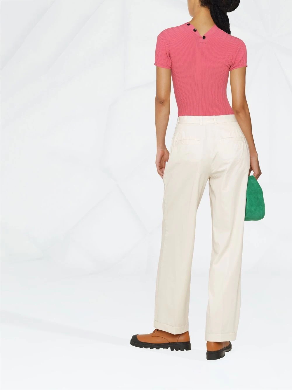 straight-leg tailored trousers - 3