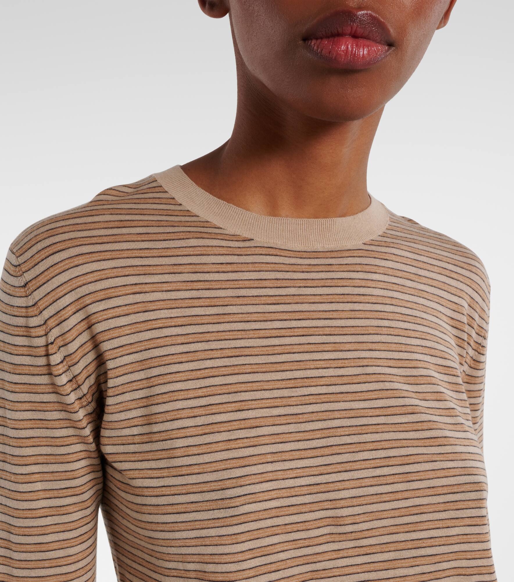 Juhi striped cotton and cashmere sweater - 4