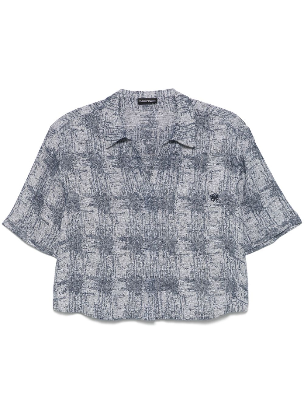 patterned-jacquard shirt - 1