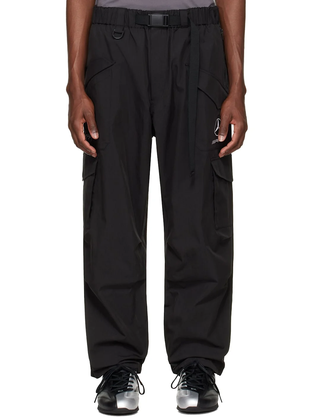 Black Mercedes-AMG F1 Edition Cargo Pants - 1