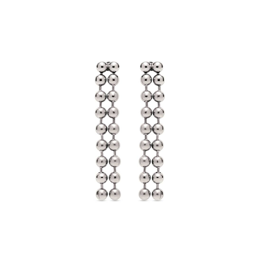 Women's Skate Pendant Earrings in Silver - 1