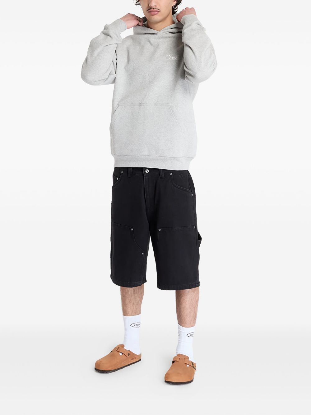 logo-embroidered hoodie - 3