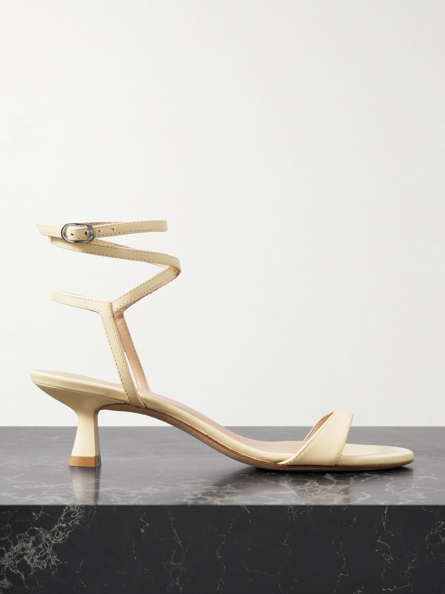 Nudist Wrap leather sandals Pastel yellow - 1