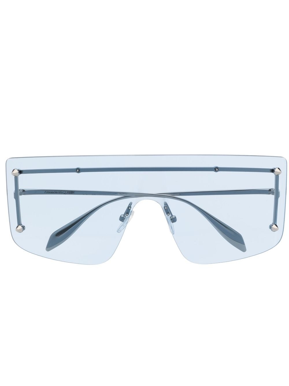 shield-frame spiked-stud sunglasses - 1