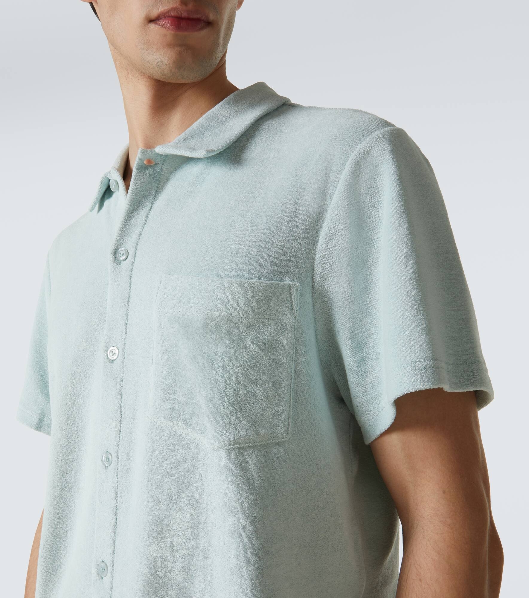 Charli cotton-blend terry bowling shirt - 5