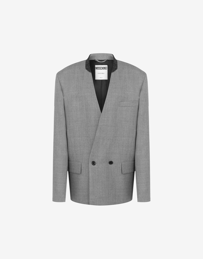 JACKET IN DYED WOOLEN CLOTH 1