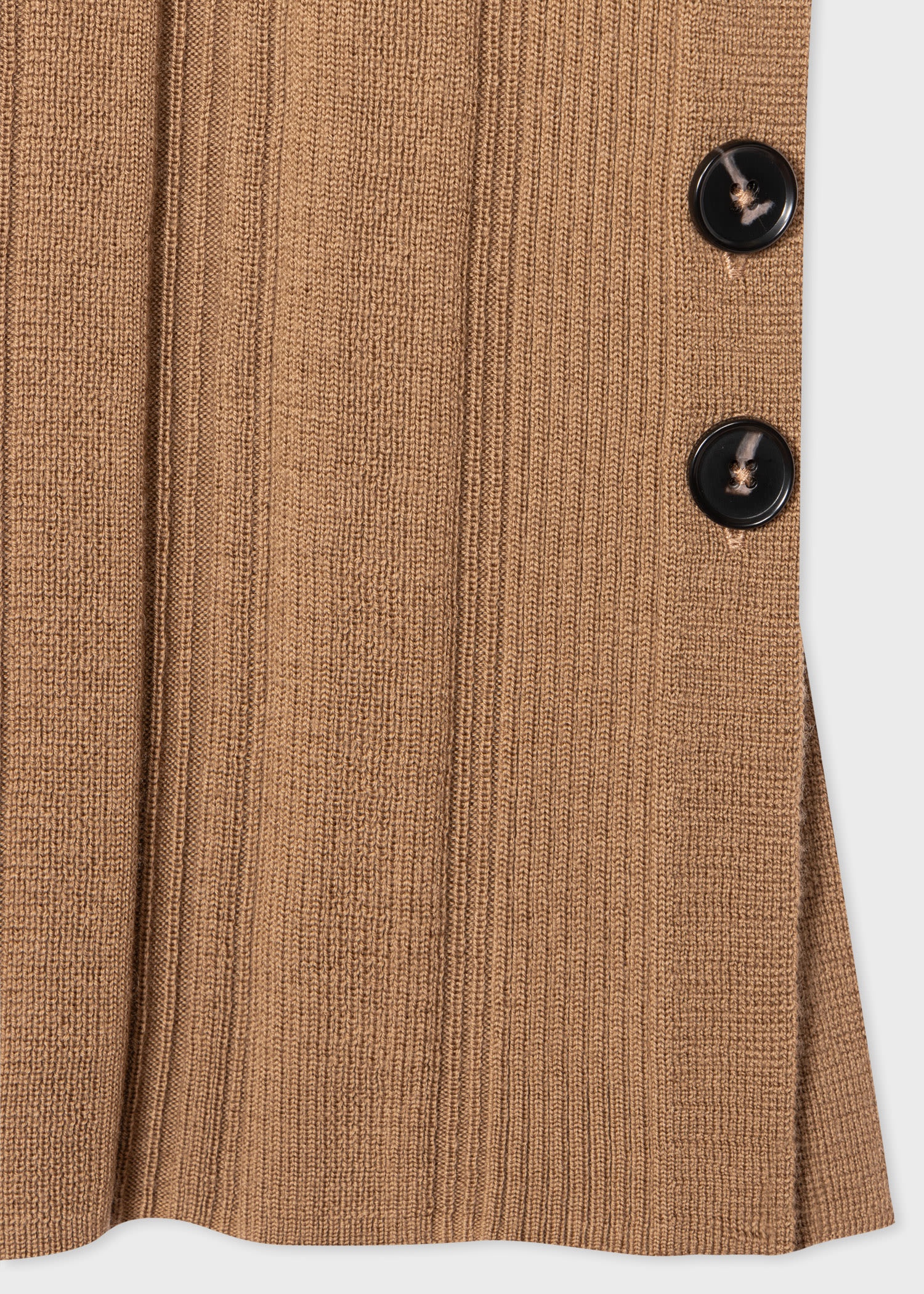 Camel 'Shadow Stripe' Knitted Funnel Neck Top - 2