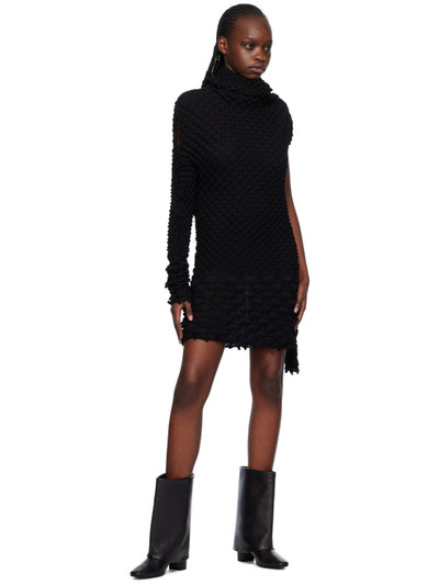 ISSEY MIYAKE Black Shell Minidress outlook