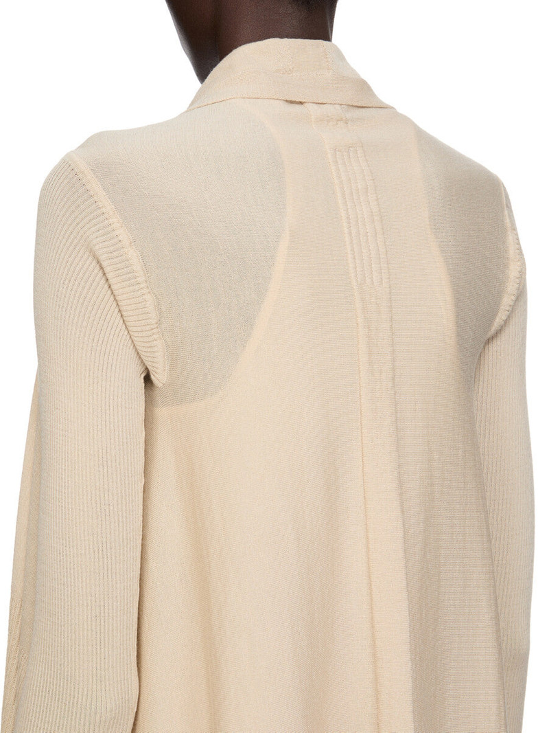 Rick Owens Draped Open-Front Wool Cardigan outlook