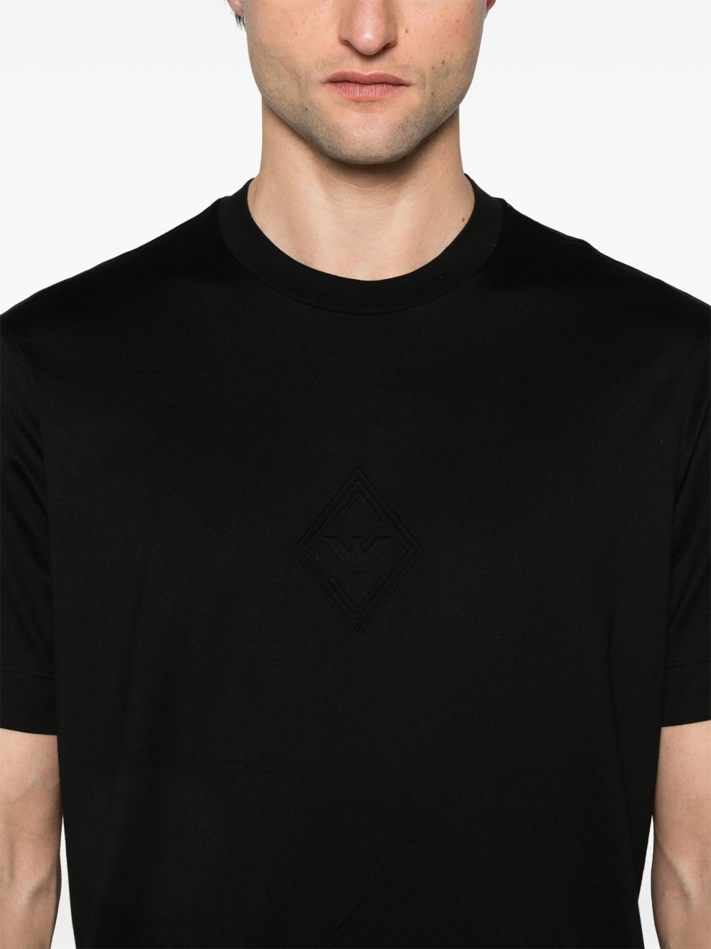 embossed Eagle-logo jersey T-shirt - 4
